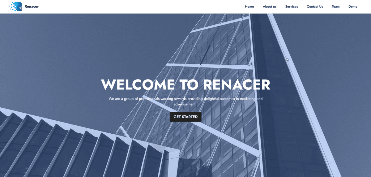 Renacer.in – Service-Based Tech Startup Landing Page
